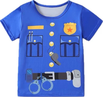 Tricou de vară cu mânecă scurtă pentru copii, cu imprimeu inedit, pentru băieți și fete, topuri cu mânecă scurtă în stil coreean pentru copii, distractiv și drăguț