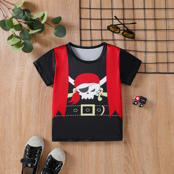 Tricou de vară cu mânecă scurtă pentru copii, cu imprimeu inedit, pentru băieți și fete, topuri cu mânecă scurtă în stil coreean pentru copii, distractiv și drăguț