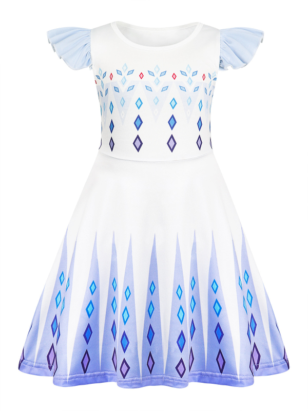 Piiriülesed tüdrukute seelikud 3-6-aastastele laste kleidid öösärgid printsess Elsa seeria halloweeni kostüümid laste rõivakollektsioon