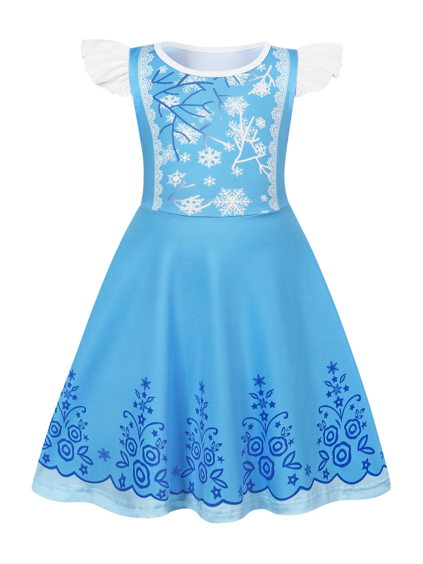 Piiriülesed tüdrukute seelikud 3-6-aastastele laste kleidid öösärgid printsess Elsa seeria halloweeni kostüümid laste rõivakollektsioon