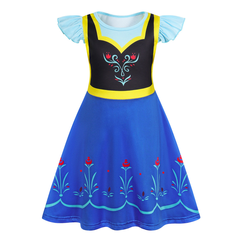 Piiriülesed tüdrukute seelikud 3-6-aastastele laste kleidid öösärgid printsess Elsa seeria halloweeni kostüümid laste rõivakollektsioon