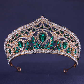 Tarptautiniai nuotakos karūnos plaukų aksesuarai, europietiški ir amerikietiški vestuvių vakarienės baroko stiliaus cirkonio karūnos plaukų juostos plaukų aksesuarai