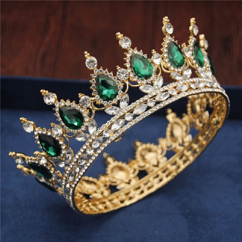 Tarptautiniai nuotakos karūnos plaukų aksesuarai, europietiški ir amerikietiški vestuvių vakarienės baroko stiliaus cirkonio karūnos plaukų juostos plaukų aksesuarai