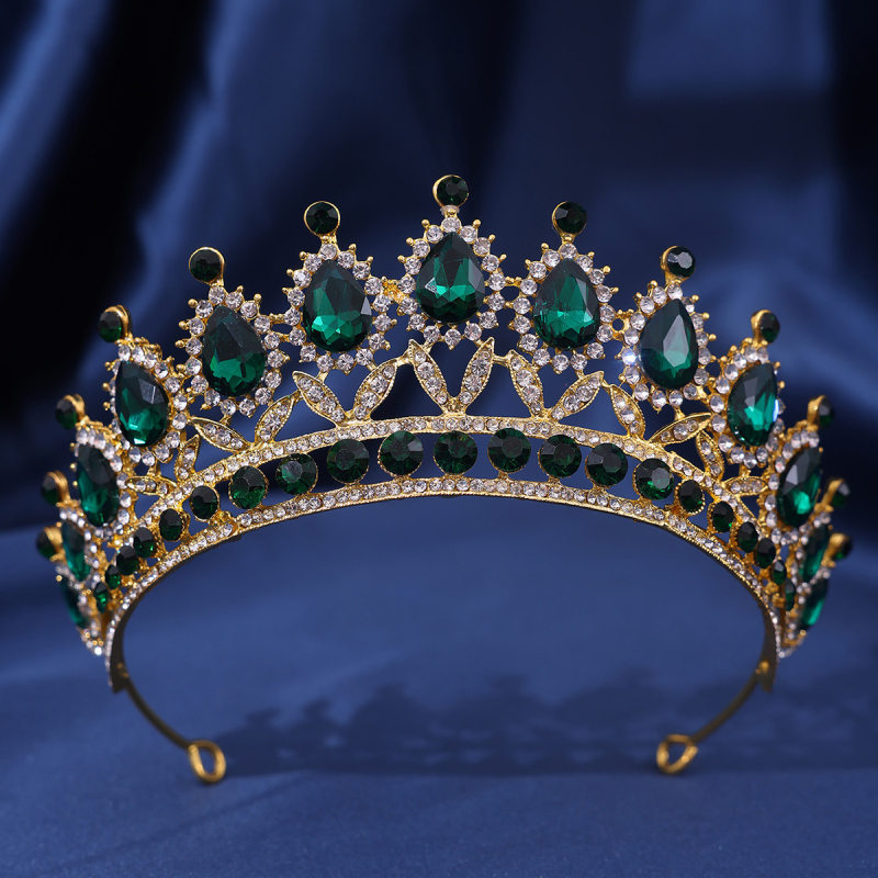 Tarptautiniai nuotakos karūnos plaukų aksesuarai, europietiški ir amerikietiški vestuvių vakarienės baroko stiliaus cirkonio karūnos plaukų juostos plaukų aksesuarai