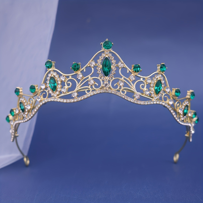 Piiriülesed pruudikroonid, juukseaksessuaarid, Euroopa ja Ameerika pulmaõhtusöök, barokkstiilis kividega kroon, juuksepael, juukseaksessuaarid