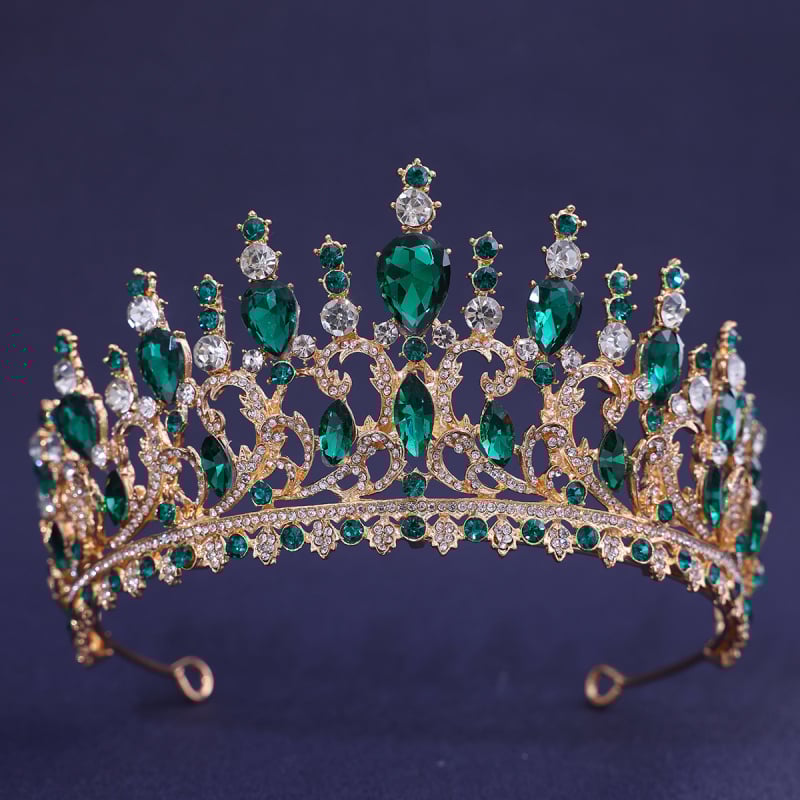 Tarptautiniai nuotakos karūnos plaukų aksesuarai, europietiški ir amerikietiški vestuvių vakarienės baroko stiliaus cirkonio karūnos plaukų juostos plaukų aksesuarai