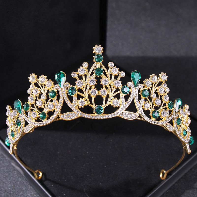 Piiriülesed pruudikroonid, juukseaksessuaarid, Euroopa ja Ameerika pulmaõhtusöök, barokkstiilis kividega kroon, juuksepael, juukseaksessuaarid