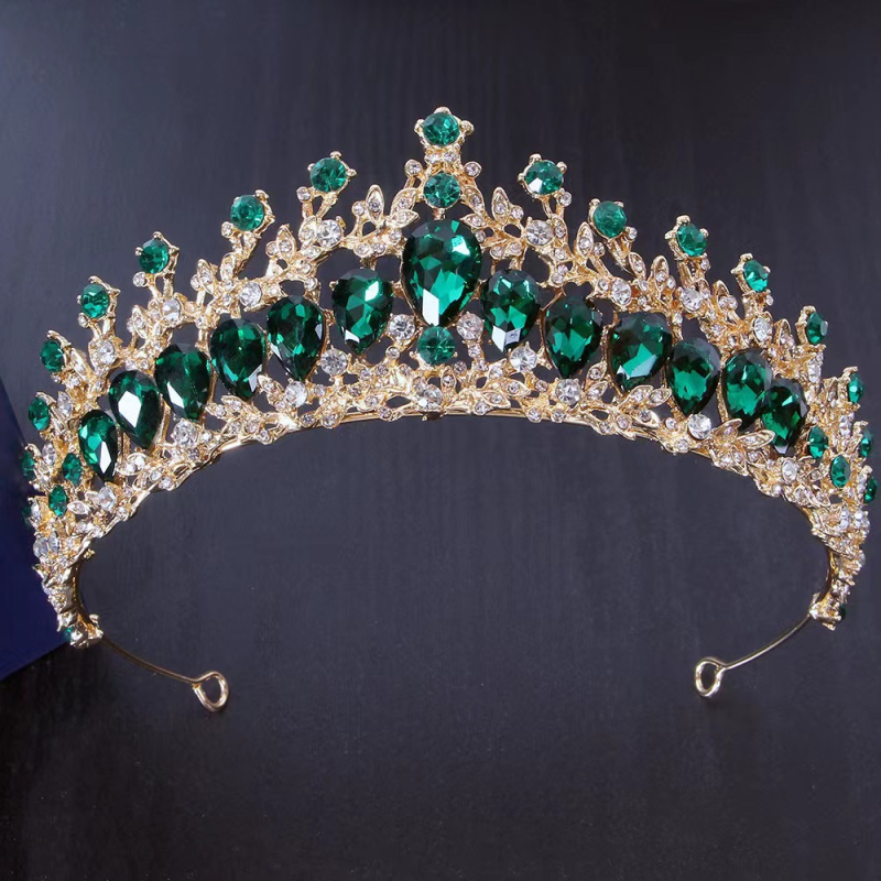 Tarptautiniai nuotakos karūnos plaukų aksesuarai, europietiški ir amerikietiški vestuvių vakarienės baroko stiliaus cirkonio karūnos plaukų juostos plaukų aksesuarai