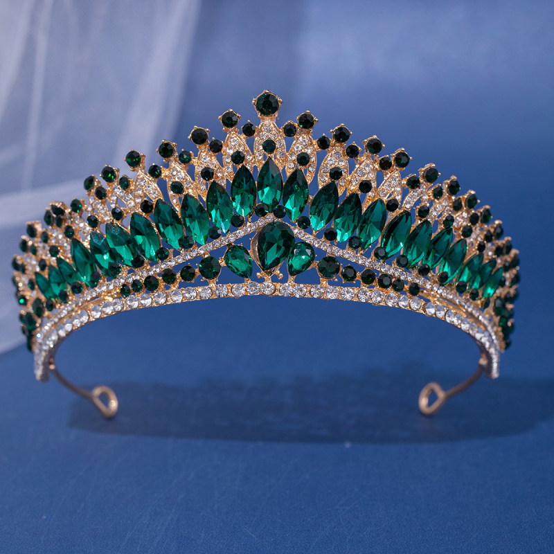 Piiriülesed pruudikroonid, juukseaksessuaarid, Euroopa ja Ameerika pulmaõhtusöök, barokkstiilis kividega kroon, juuksepael, juukseaksessuaarid