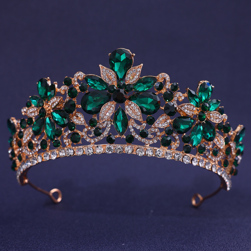 Tarptautiniai nuotakos karūnos plaukų aksesuarai, europietiški ir amerikietiški vestuvių vakarienės baroko stiliaus cirkonio karūnos plaukų juostos plaukų aksesuarai