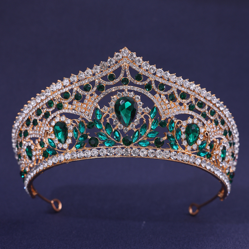 Piiriülesed pruudikroonid, juukseaksessuaarid, Euroopa ja Ameerika pulmaõhtusöök, barokkstiilis kividega kroon, juuksepael, juukseaksessuaarid