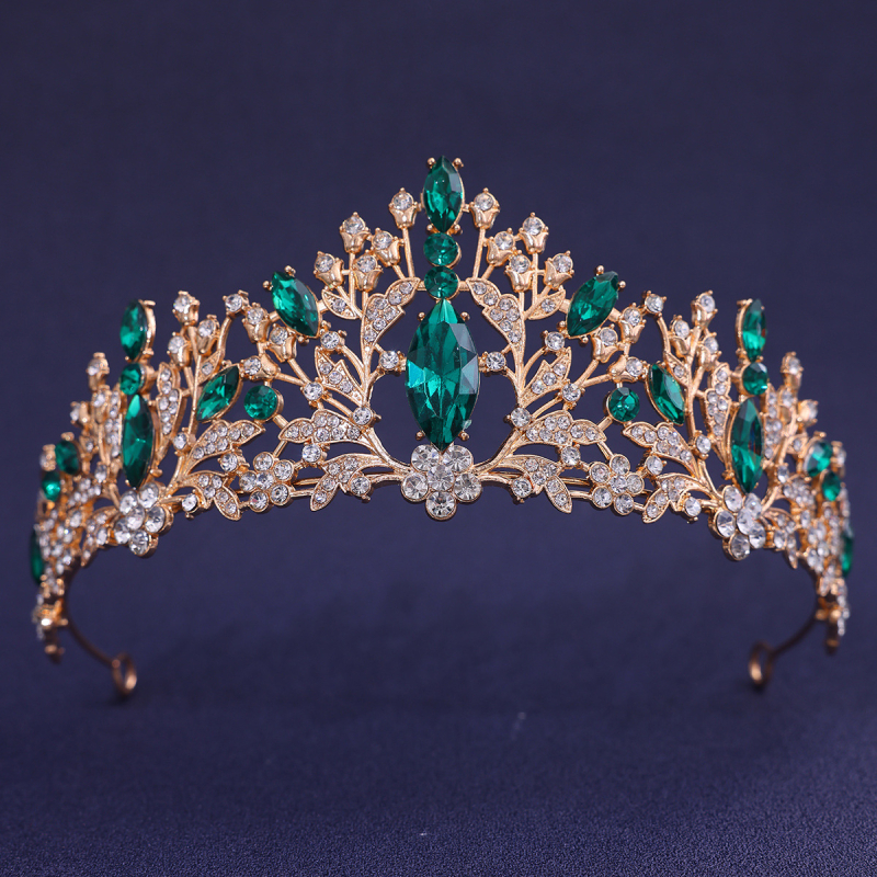 Piiriülesed pruudikroonid, juukseaksessuaarid, Euroopa ja Ameerika pulmaõhtusöök, barokkstiilis kividega kroon, juuksepael, juukseaksessuaarid