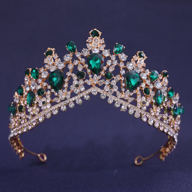 Tarptautiniai nuotakos karūnos plaukų aksesuarai, europietiški ir amerikietiški vestuvių vakarienės baroko stiliaus cirkonio karūnos plaukų juostos plaukų aksesuarai