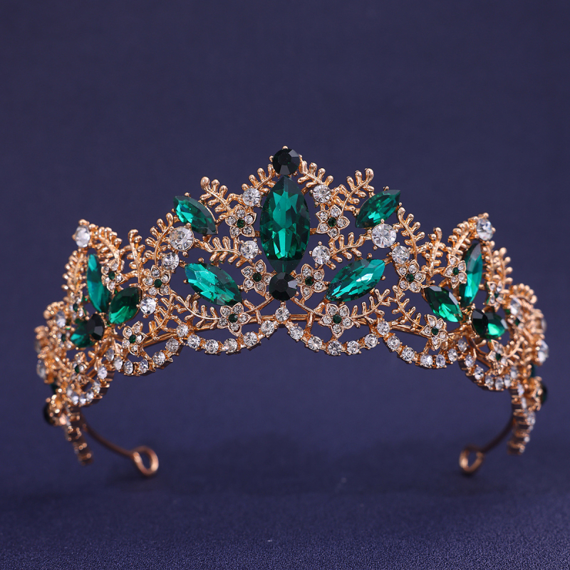 Piiriülesed pruudikroonid, juukseaksessuaarid, Euroopa ja Ameerika pulmaõhtusöök, barokkstiilis kividega kroon, juuksepael, juukseaksessuaarid