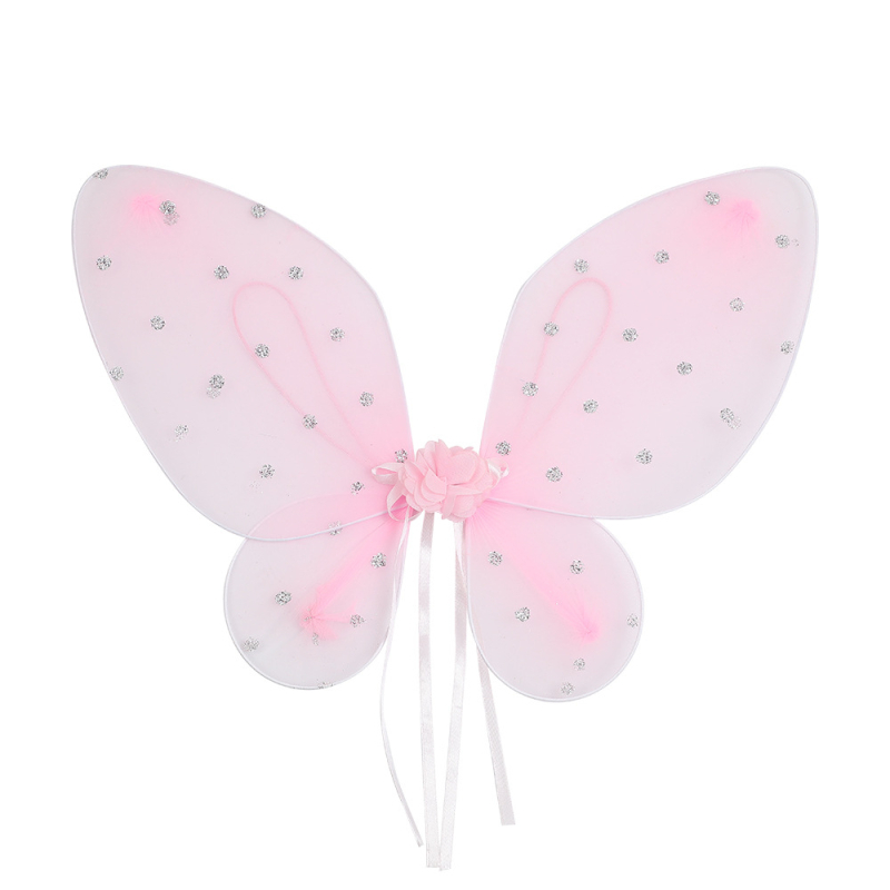Naujas „Wings Butterfly“ vaikų nugaros dekoracija, stebuklinga lazdelė, galvos apdangalas, gėlė, fėja, žaislas, vaikams, trijų dalių rinkinys, gamyklos didmeninė prekyba