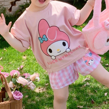 Costum de vară transfrontalier pentru copii, nou, de comerț exterior, tendință la modă, drăguț, cu desene animate kulomi melodie, din două piese, modă