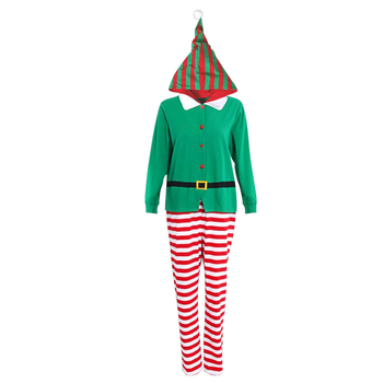 Euroopa ja Ameerika jõulupidu Parin-child vabaaja ülikond rohelise trükiga COSplay kleit mängiv pidžaamaülikond