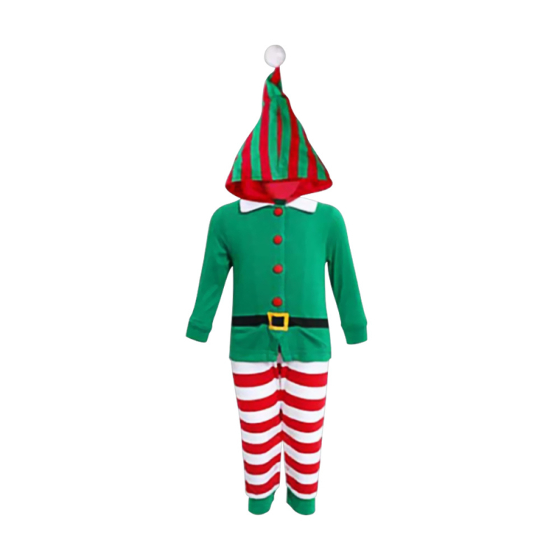 Euroopa ja Ameerika jõulupidu Parin-child vabaaja ülikond rohelise trükiga COSplay kleit mängiv pidžaamaülikond