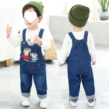 Βρεφικό παντελόνι με τιράντες στην πλάτη, τζιν, λεπτό στυλ άνοιξης/φθινοπώρου, βρεφικό σύνολο άνοιξης/φθινοπώρου, παιδικό στυλ western για κορίτσια, 0-1-2-3 ετών, παιδική φόρμα για αγόρια με μακριά παντελόνια