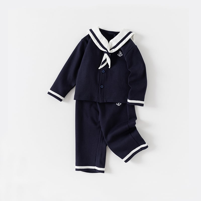 Detský námornícky oblek, sada JK, uniforma pre materskú školu, výkonnostný outfit na jar a jeseň 2025, vysokoškolský detský námornícky štýl