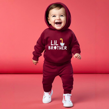 Μωρά, μικρά και μεσαία παιδικά παντελόνια με κουκούλα και μακριά μανίκια, τυπωμένα κοστούμια για αγόρια, διασυνοριακό εξωτερικό εμπόριο, θερμή πηγή, άμεση προμήθεια εργοστασίου