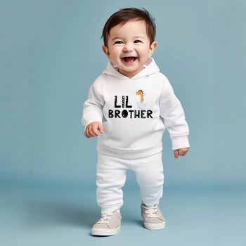 Μωρά, μικρά και μεσαία παιδικά παντελόνια με κουκούλα και μακριά μανίκια, τυπωμένα κοστούμια για αγόρια, διασυνοριακό εξωτερικό εμπόριο, θερμή πηγή, άμεση προμήθεια εργοστασίου