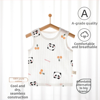 Dječji prsluk, ljetni tanki pamučni prsluk za dječake i djevojčice, bez rukava, prozračni, za zaštitu trbuha, ležeran prsluk