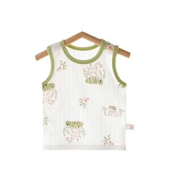 Dječji prsluk, ljetni tanki pamučni prsluk za dječake i djevojčice, bez rukava, prozračni, za zaštitu trbuha, ležeran prsluk