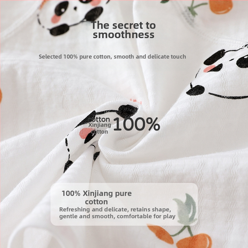 Бебешки жилет, летен тънък памучен жилет за бебета и момичета, без ръкави, дишаща основа, защита на корема, ежедневна жилетка