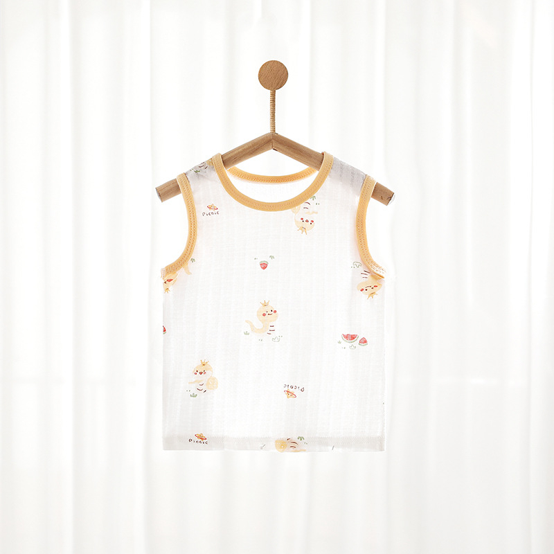 Dječji prsluk, ljetni tanki pamučni prsluk za dječake i djevojčice, bez rukava, prozračni, za zaštitu trbuha, ležeran prsluk