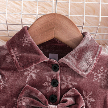 Διασυνοριακό αποκλειστικό φόρεμα με μακριά μανίκια και εκτύπωση με ραφές για κορίτσια, για κορίτσια, σε στυλ ξένου τύπου, με ανοιχτό μανίκι και πλέξη.