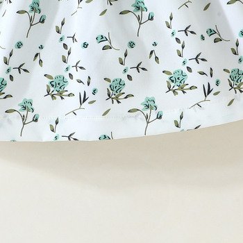 Φούστα με στρογγυλή λαιμόκοψη και διακοσμητικές τιράντες ώμου, λουλουδάτη φούστα + μαντήλι για το κεφάλι, χαριτωμένη και μοντέρνα φούστα από δαντέλα για μωρά 1~3