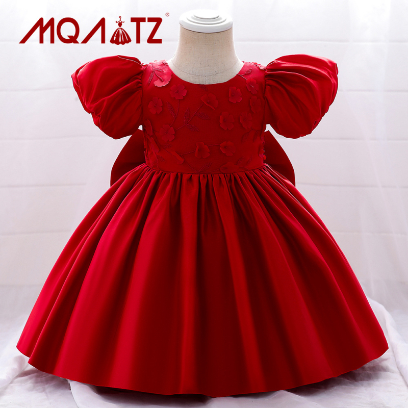 Határokon átnyúló új, puffos ujjú kislány egyéves ruha Amazon Catwalk zongoraelőadásra tervezett gyermekruha hercegnői ruhában