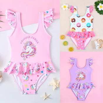 Euroopa ja Ameerika uued laste ujumistrikoo tüdrukutele, tipptasemel ükssarviku stiilis ühes tükis ujumistrikoo tüdrukutele, ujumistrikoo