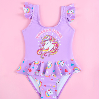 Euroopa ja Ameerika uued laste ujumistrikoo tüdrukutele, tipptasemel ükssarviku stiilis ühes tükis ujumistrikoo tüdrukutele, ujumistrikoo