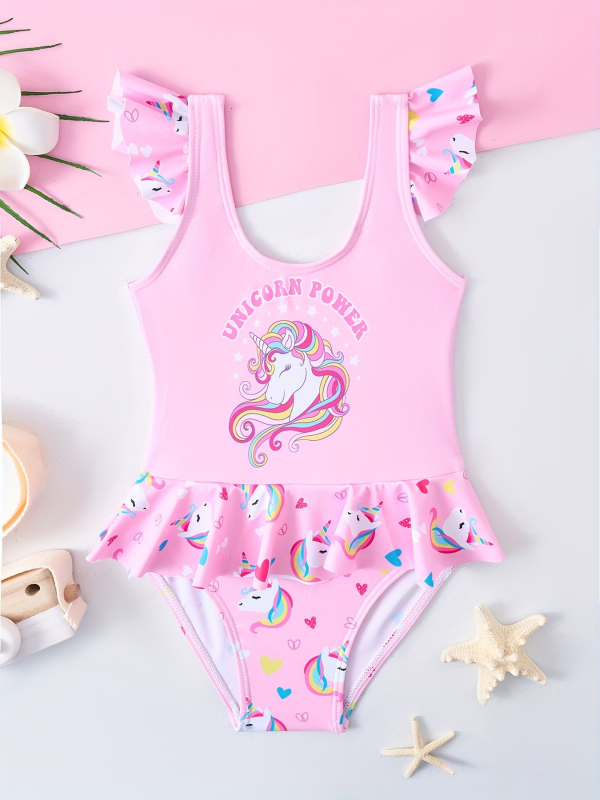 Euroopa ja Ameerika uued laste ujumistrikoo tüdrukutele, tipptasemel ükssarviku stiilis ühes tükis ujumistrikoo tüdrukutele, ujumistrikoo