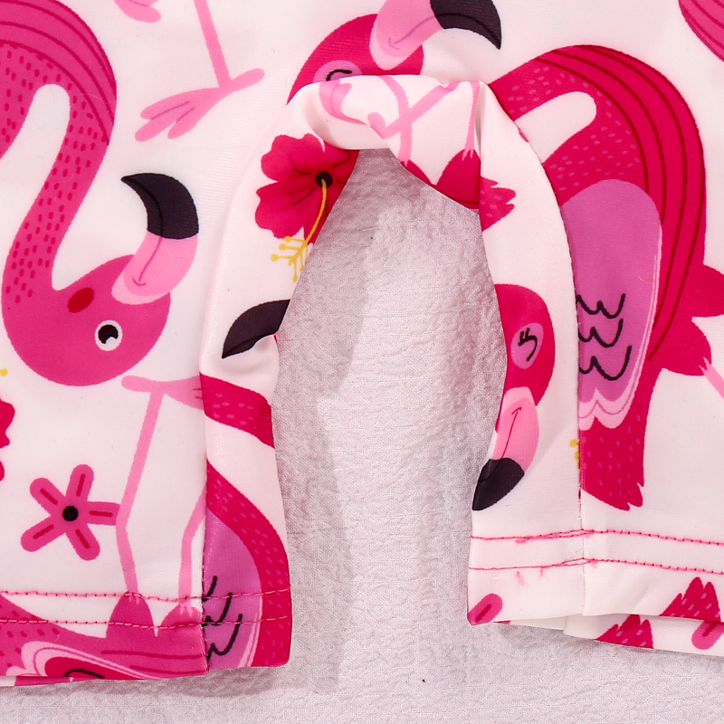 Europietiškas ir amerikietiškas vaikiškas maudymosi kostiumėlis mergaitėms, perskeltas ilgomis rankovėmis, animacinių filmukų atspaudas, vaikiškas karštųjų versmių maudymosi kostiumėlis su apsauga nuo saulės, plaukimo kepuraitė