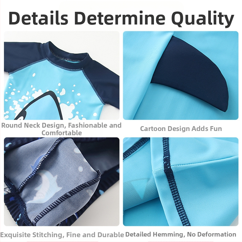 Kreslený žralok plavky Boy Baby jednodielne chlapčenské plavky Beach Hot Spring plávanie detské plavky veľkoobchod