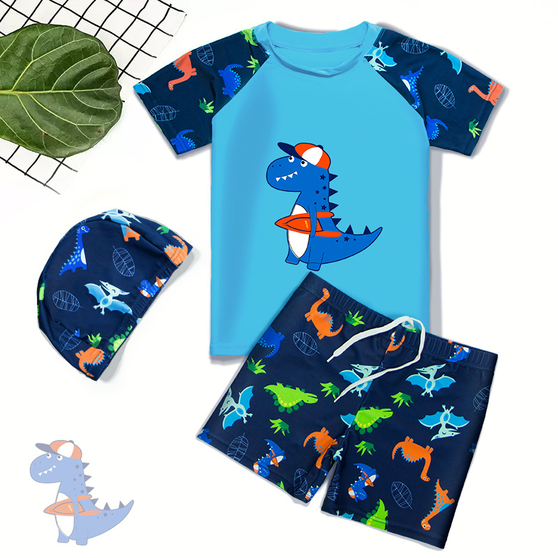 Costum de baie cu desene animate Shark, costum de baie pentru băieți, dintr-o bucată, costum de baie pentru plajă, izvoare termale, înot, copii, costum de baie en-gros