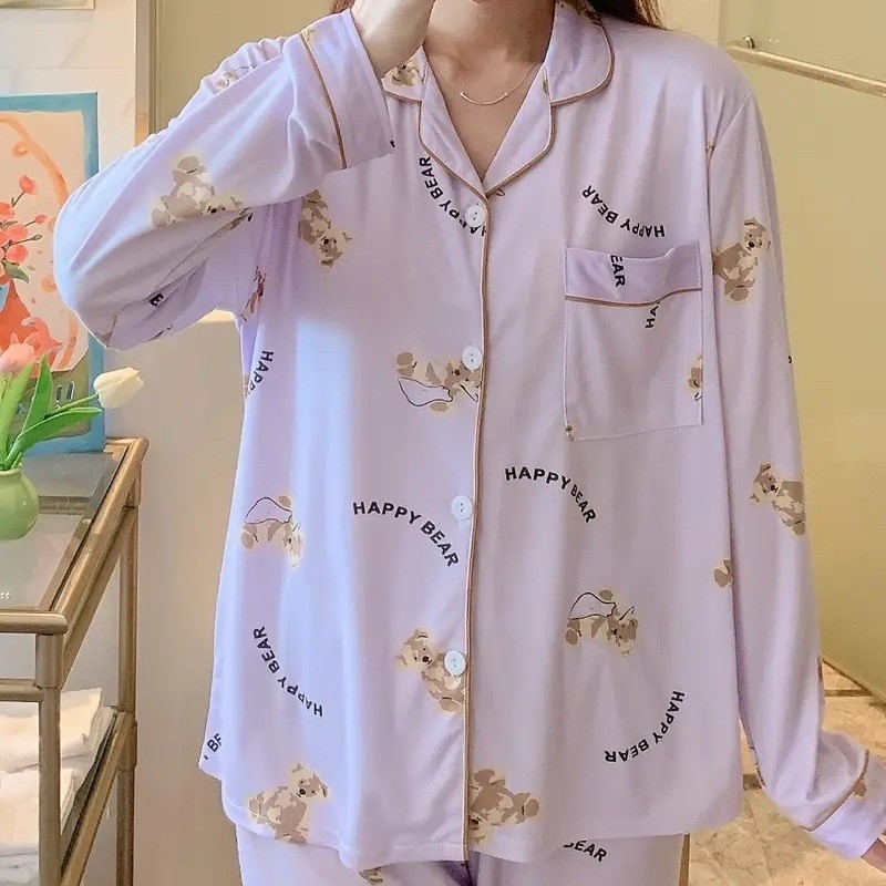 Euroopa ja Ameerika Ühendriikide piiriülene TEMU kevad- ja sügisene 3D-digitaalprintimisega pikkade varrukatega revääriga pidžaamaülikond naistele POD ühes tükis kohandatud