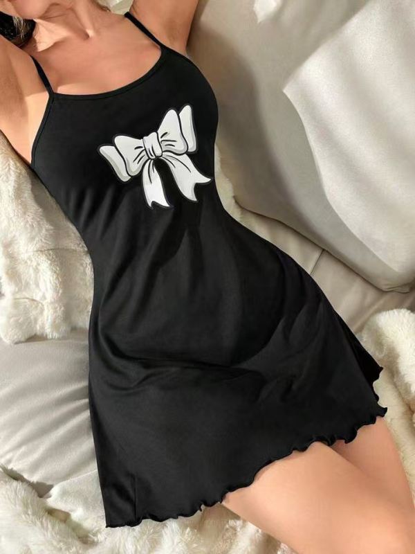 Határokon átnyúló európai és amerikai slip szoknya női rövid szoknya kényelmes otthoni hétköznapi otthoni ruházat szexi felsőruházat nyomtatott hálóing