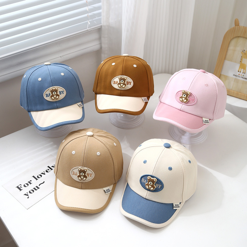 2025 m. pavasario nauja vaikiška beisbolo kepuraitė su skėčiu nuo saulės, medžiaginė kepurė 1-3 metų berniukams ir mergaitėms, išlenkta išilgai, didmeninė prekyba