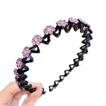 Κορδέλα μαλλιών με στρας για γυναίκες με ψηλό στέμμα, μοντέρνο νέο εργαλείο styling μαλλιών 2022 για αδέσποτα μαλλιά, κορδέλα για φουρκέτες πλύσης προσώπου