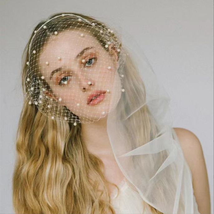 Europietiški ir amerikietiški retro stiliaus šydo, šydo, tinklelio plaukų lankeliai, vestuviniai aksesuarai, vakarėlių galvos apdangalai, tarptautiniai populiarūs plaukų aksesuarai.