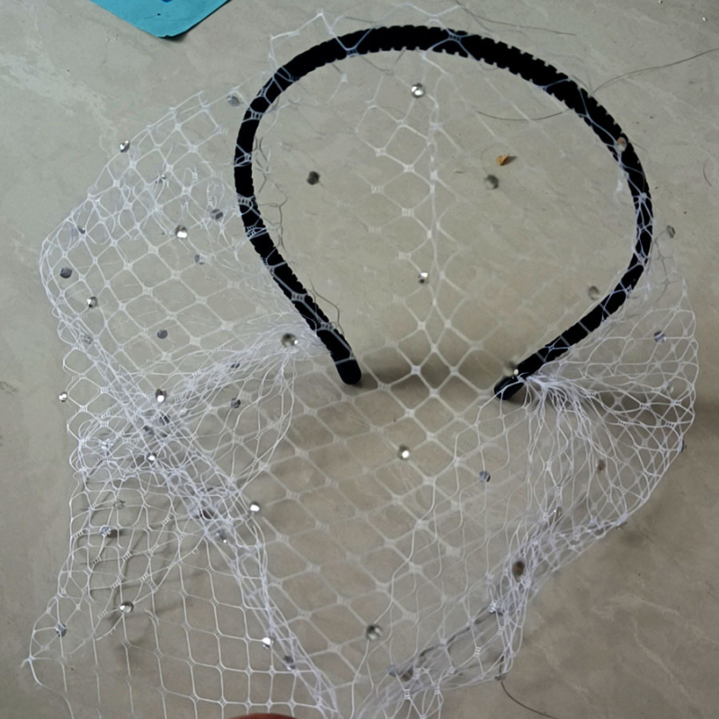 Europietiški ir amerikietiški retro stiliaus šydo, šydo, tinklelio plaukų lankeliai, vestuviniai aksesuarai, vakarėlių galvos apdangalai, tarptautiniai populiarūs plaukų aksesuarai.