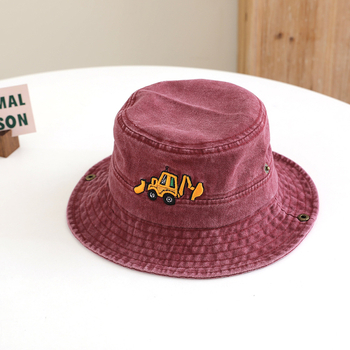 Laste kalamehe müts kevadel ja sügisel armas laste multifilmi ekskavaatori pesulapiga päikesesirm päikesemüts hulgimüügist