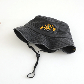 Laste kalamehe müts kevadel ja sügisel armas laste multifilmi ekskavaatori pesulapiga päikesesirm päikesemüts hulgimüügist