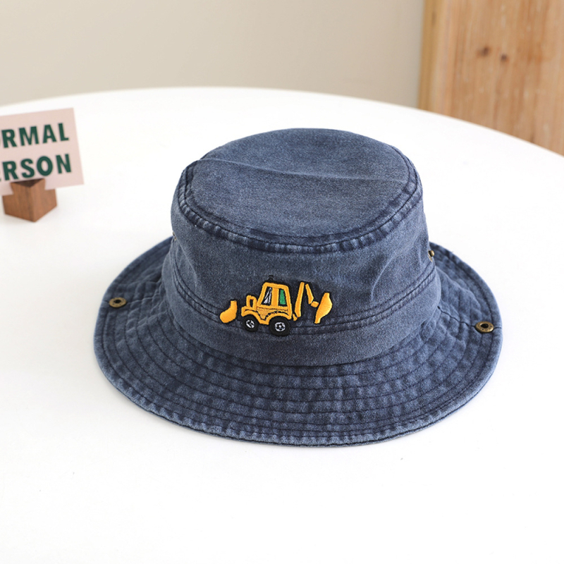 Laste kalamehe müts kevadel ja sügisel armas laste multifilmi ekskavaatori pesulapiga päikesesirm päikesemüts hulgimüügist
