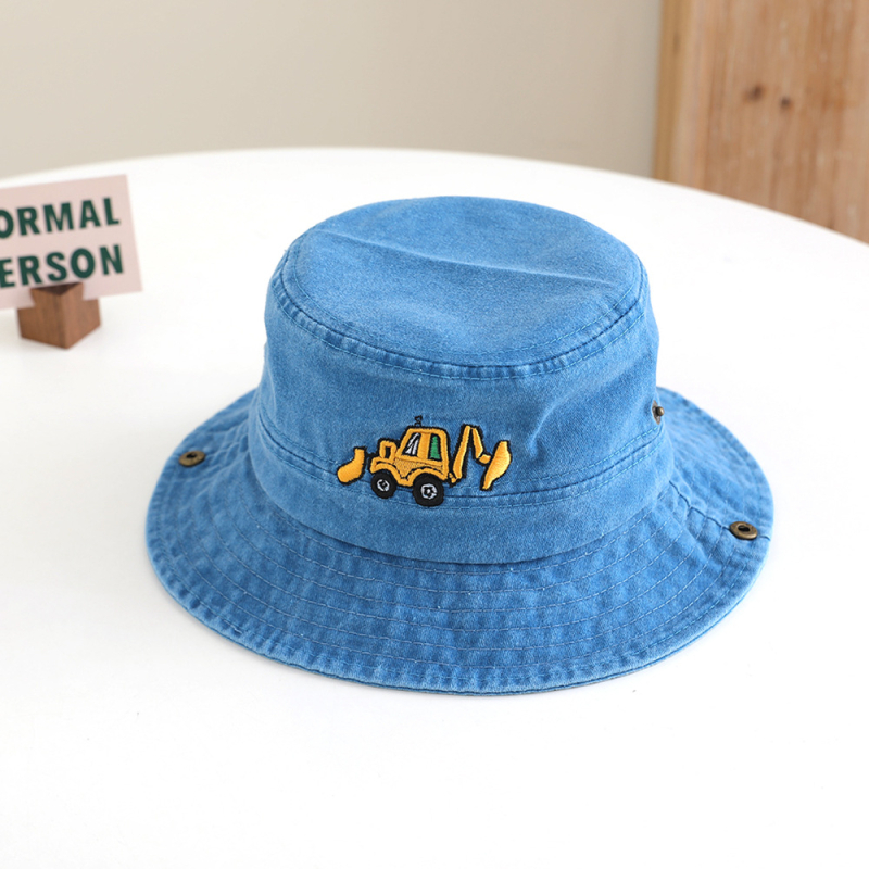 Laste kalamehe müts kevadel ja sügisel armas laste multifilmi ekskavaatori pesulapiga päikesesirm päikesemüts hulgimüügist