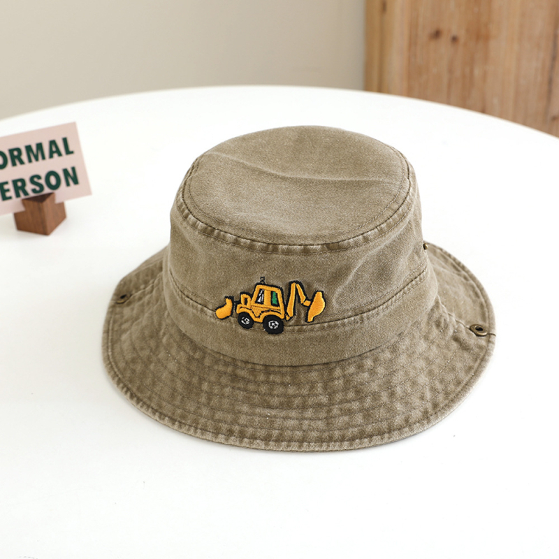 Laste kalamehe müts kevadel ja sügisel armas laste multifilmi ekskavaatori pesulapiga päikesesirm päikesemüts hulgimüügist